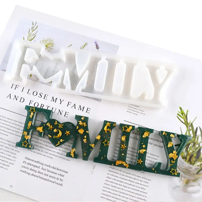 

1 Pc Love Home Family Silicone Mold Love Resin Mold Love Sign Word Mold Epoxy Resin Molds for DIY Table Decoration Art Crafts