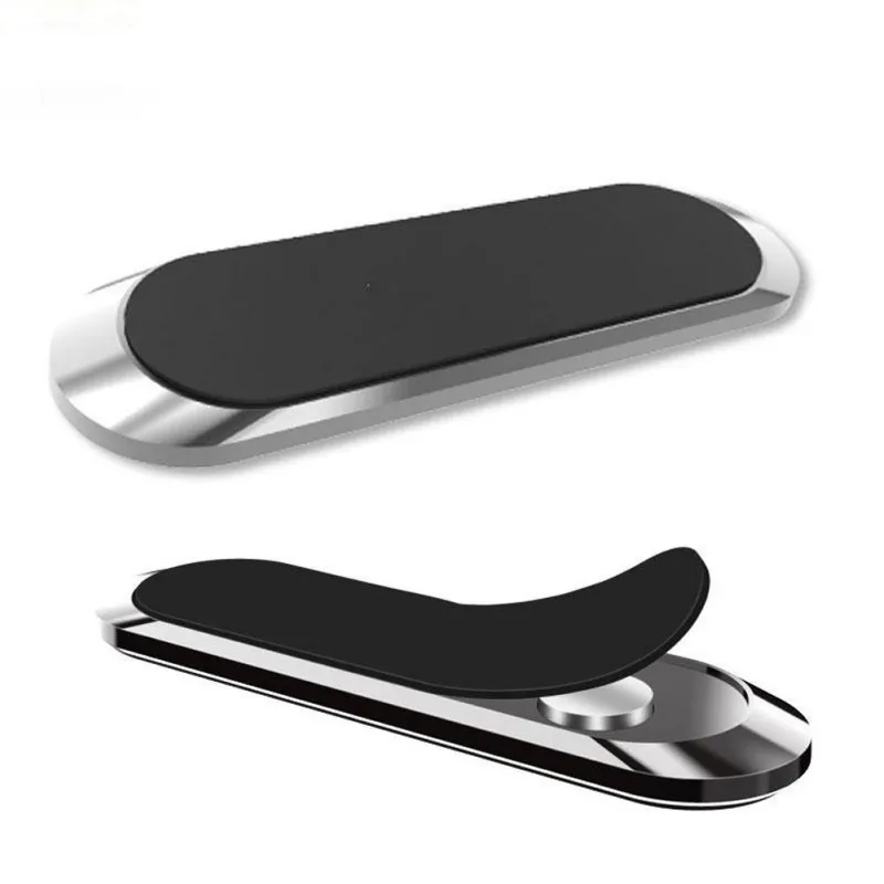Magnetic Car Phone Holder Mini Metal Plate Magnet Cell Phone Stand For Mobile Phone In Car Strong Magnet Adsorption Car Holder