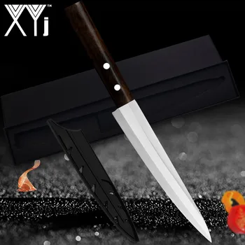 

XYj Sashimi Salmon Sushi Stainless Steel Knife Chef Kitchen Knife Japanese Petty Raw Fish Filleting Knife Gift Box Case Cover