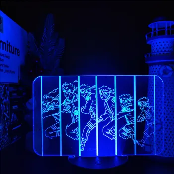 

Anime Naruto Uzumaki 3D Lamp Naruto Figure LED Illusiont Light for Chlid Bedroom Color Changing Touch Sensor Nightlight Kid Gift