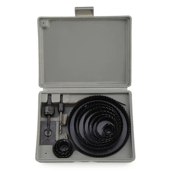 

17 HOLE SAW KIT 19-127MM METAL CIRCLE CUTTER ROUND DRILL WOOD ALLOY DOWNLIGHTS