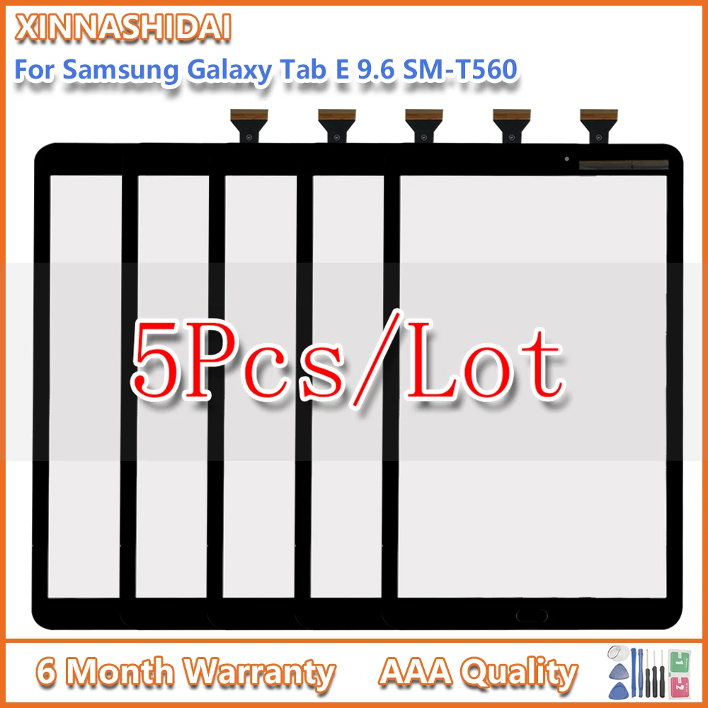 5 шт./лот для Samsung Galaxy Tab E T560 T561 SM-T560 SM-T561 панели сенсорного экрана Переднее стекло
