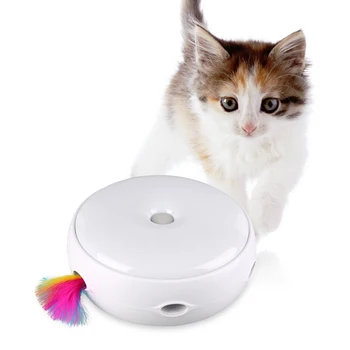 

Pet Cat Automatic Tease Toy Pet Interactive Turntable Toys for Cats Kittens Cat Exercise Toys Pet Products for Kitten Cat