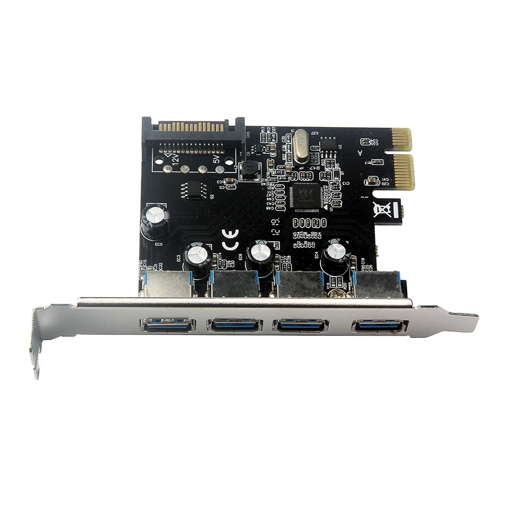 Карта расширения USB PCIe, 4 порта USB 3,0 для PCI Express, адаптер контроллера PCI-E для USB3.0 с 4 портами