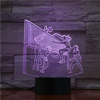 

3D Lamp The Sport Volleyball 7 Colors with Remote Battery Operated Atmosphere Personalized Dcor for Room Led Night Light Lamp