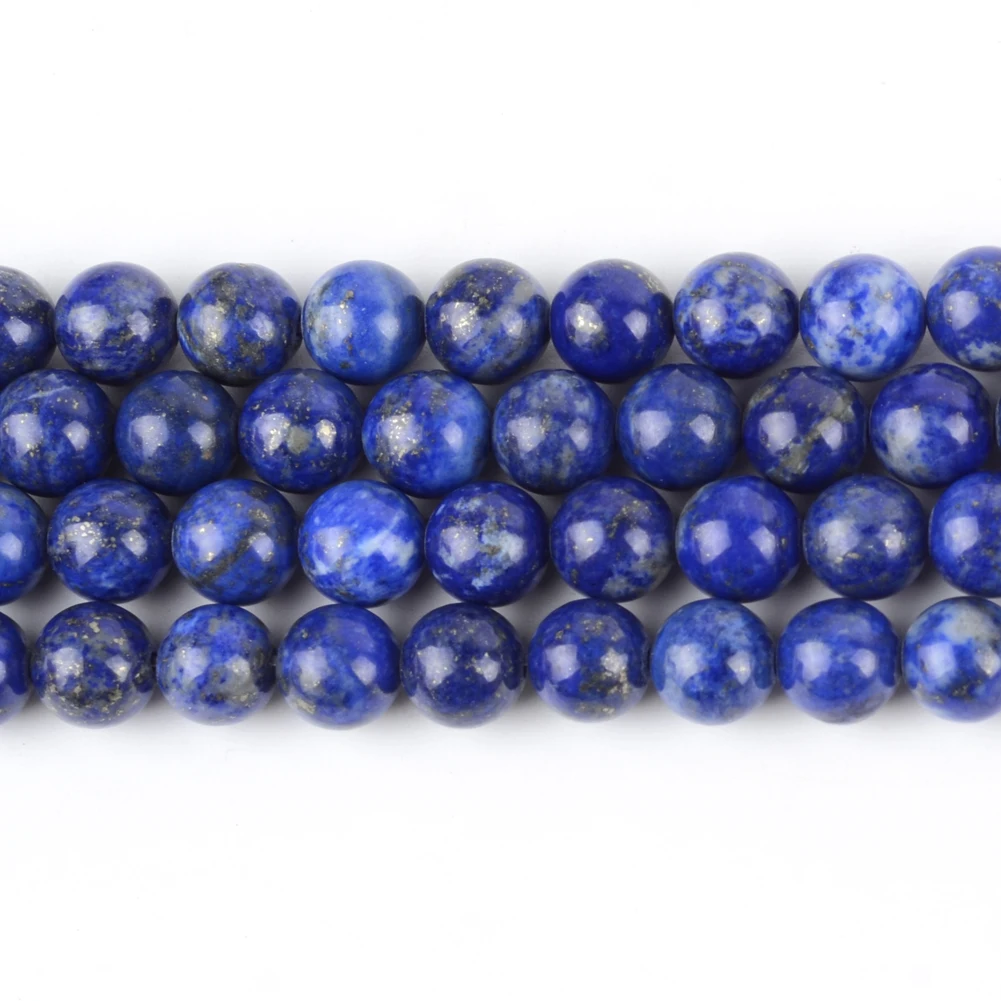 Natürliche Lapis Lazuli Stein Perlen Runde Lose Spacer Perlen Für Schmuck Machen DIY Armband Handmade 4/6/8/10/12mm – Detail 4