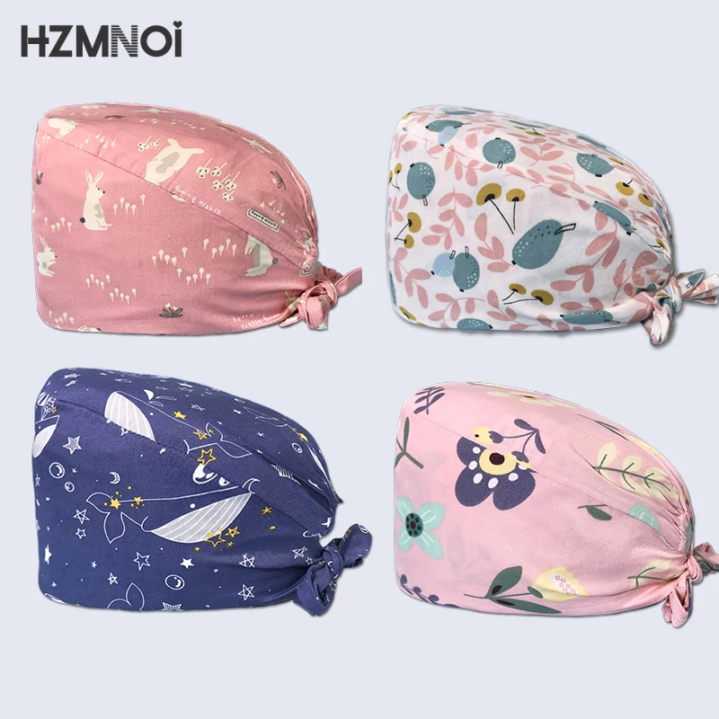 New Doctor Nurse Cap Surgical Pet Hospital Surgeon Dentist Sweat-absorbent Hood Anti-dirty Cotton Scrub | Тематическая одежда и