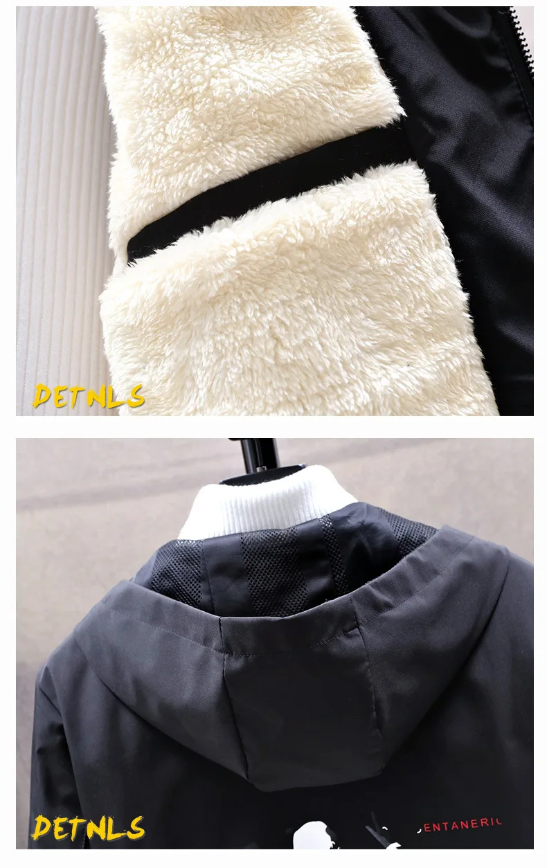 Men jacket Loose winter coat Plus velvet Thicken Coats& Jackets Men NJK002
