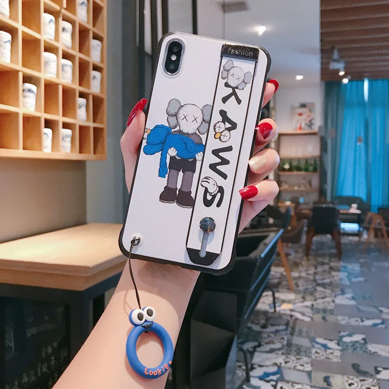Abmos Sesame Street mobile phone case is suitable for Iphone 6 6S 7 8 plus X XR XS max creative endless wrist band