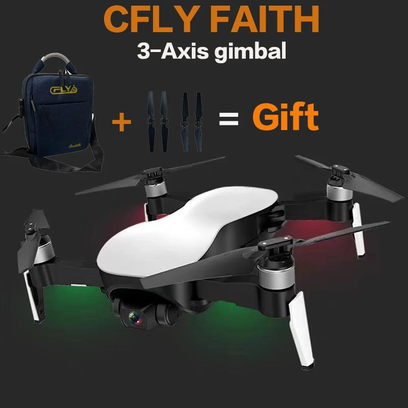 

CFLY C-FLY Faith Drone 3-Axis Brushless Gimbal 4k HD Camera 1km FPV Distance Optical Flow Ultrasonic VS X12 EX4