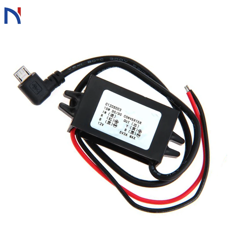 12 В до 5 В USB DC-DC преобразователь 3A понижающий модуль питания микро USB конвертер высокого качества для зарядки автомобиля