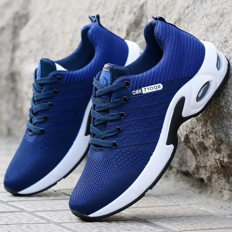 Mens Sneakers Vulcanized-Shoes Sports-Shoes Breathable Summer Fashion Mesh for Plus-Size