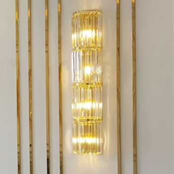 

Crystal wall lamp 60/80/100cm Long LED Wall lamp Nordic luxury wall sconce for bathroom bedroom living room decoration