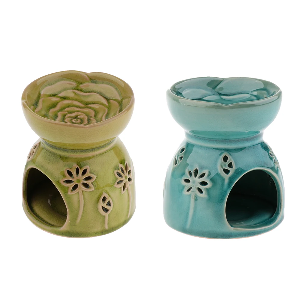 Ceramic Tealight Holder Essential Oil Burner Aromatherapy Wax Candle Burner Warmer Diffuser Aroma Candle Porcelain Decoration Refillable Bottles Aliexpress