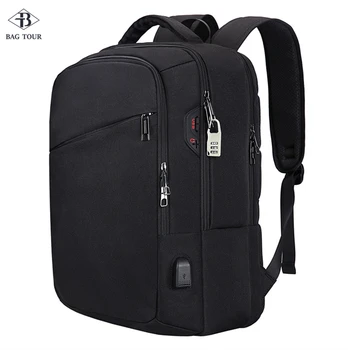 

Smart Safe Coded Lock Bags Men Business Backpack Anti-theft Office Worker Pack Laptop 15.6inch Bag Large Bag Reflective Stripe