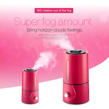 

Air Diffuser large capacity 3L fogger Ultrasonic Air Humidifier electric Air Purifier Mist Maker for Knob red