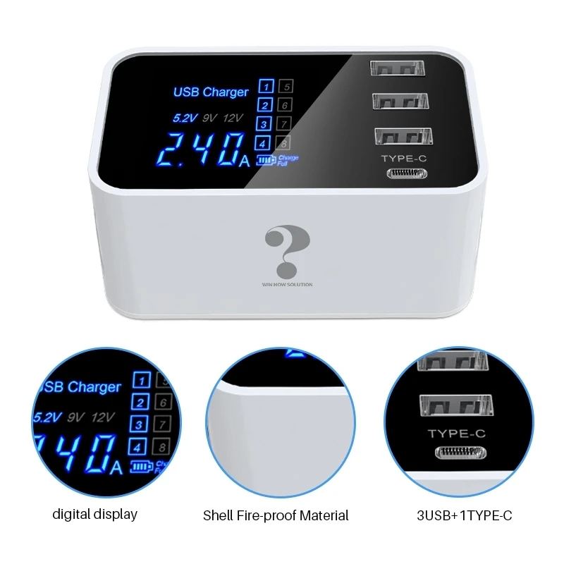 4 порта usb Адаптер hub Быстрая зарядка розетка smart модные портативное зарядное устройство для путешествий для samsung huawei LG Lenovo Xiaomi