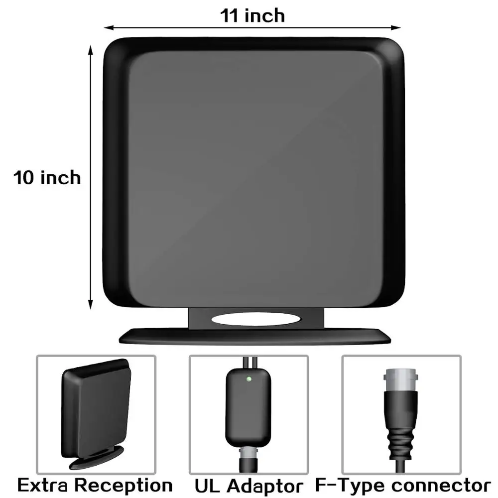 DVB-T2/DVB-T Внутренняя антенна цифрового ТВ ISDB-T/ATSC ТВ антенна VHF UHF 80 миль диапазон DVB T2 tdt кабель усилителя HD 4K Freeview