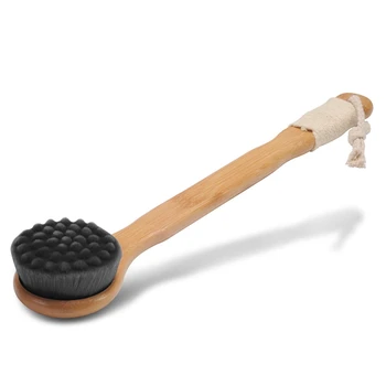 

Long Handled Bath Brush with Raised Points for All Type Skins Making Shower More Enjoyable