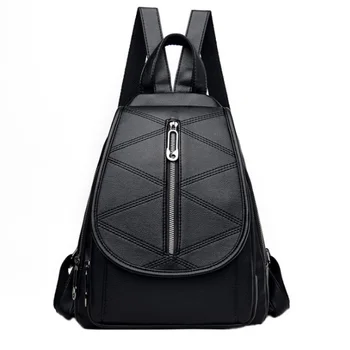 

Ladies backpack mini backpack new fashion soft leather bag simple small fresh leisure bag free of shipping