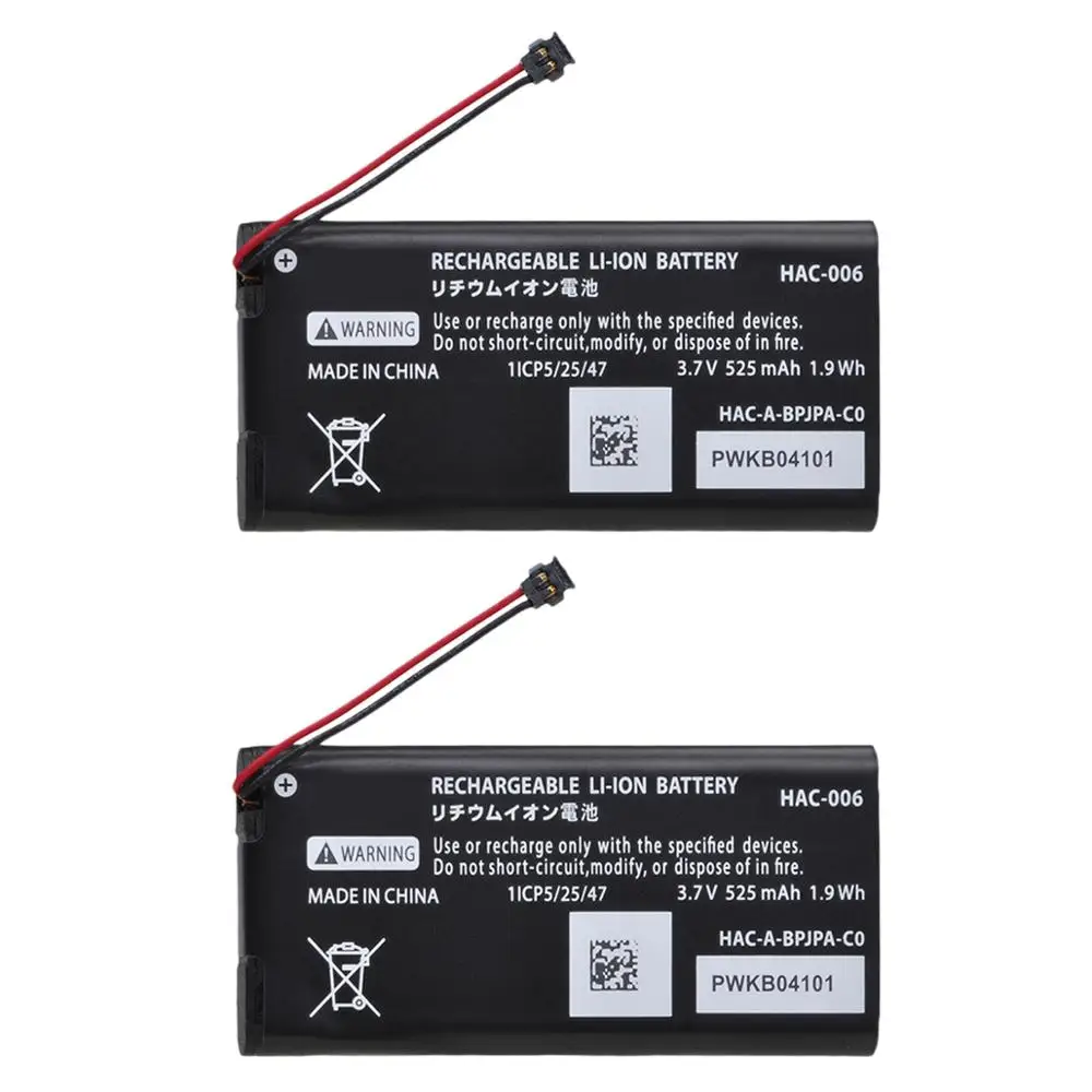 

2x 525mAh HAC-006 Rechargeable Li-ion Battery for Nintendo Switch Controller HAC-015 HAC-016 HAC-A-JCR-C0 HAC-A-JCL-C0 Battery