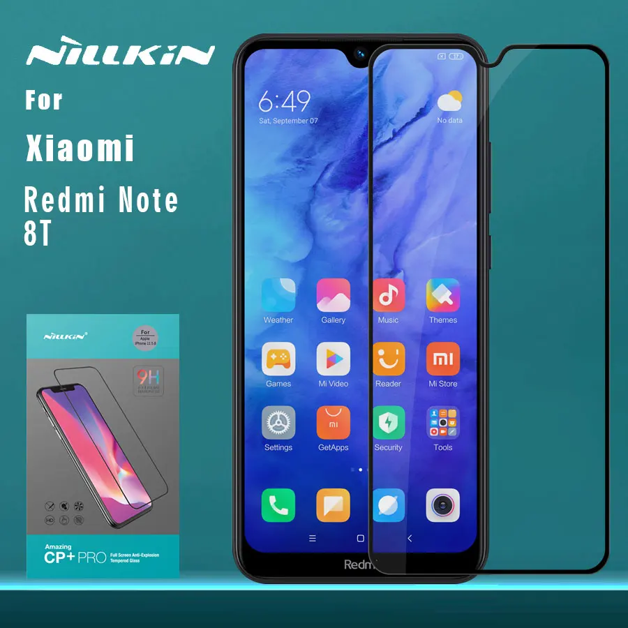 for Xiaomi Redmi Note 8T 8 7 Pro Tempered Glass Nillkin 2.5D Full Cover Screen Protector Mi 9 5G 9T SE Lite A3 | Мобильные телефоны
