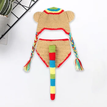 

Cute Infant Girl Boy Shorts Photography Props Baby Knitted Crochet Cap + Outfits for Household Babies Theme Accessories