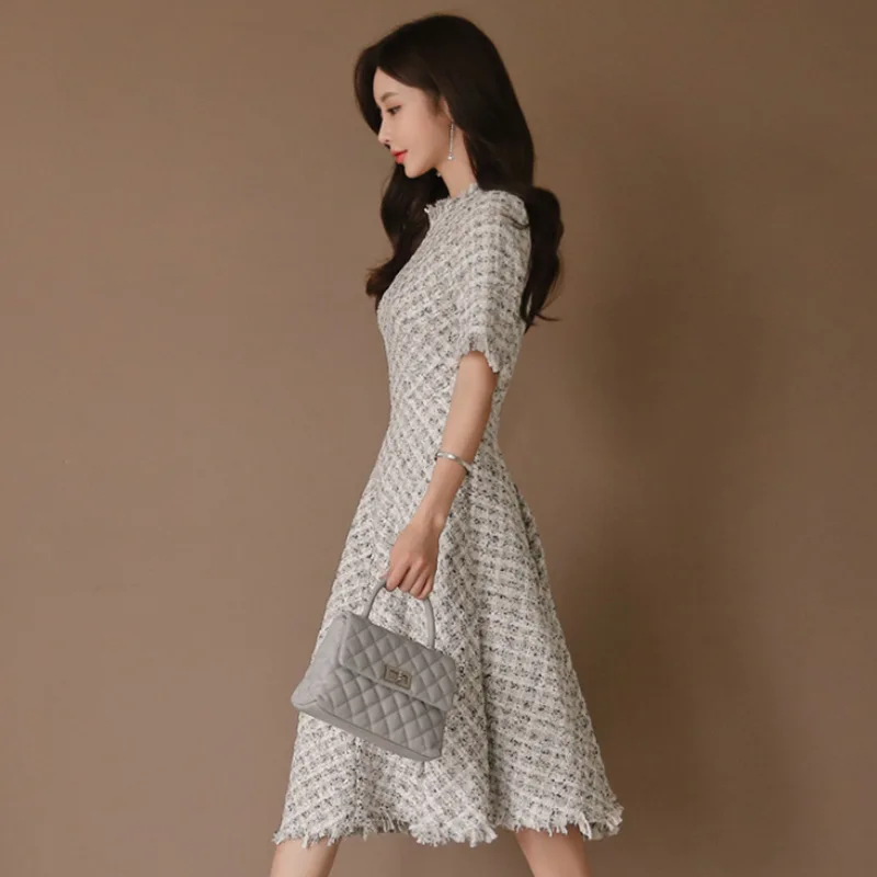 Женское платье дебютантное Модное изящное приталенное платье с коротким рукавом для похудения женское платье