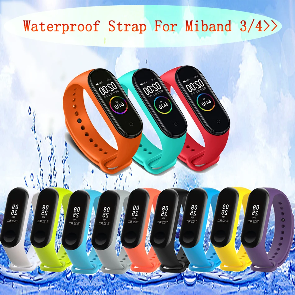 Ремешок на запястье для Xiaomi Mi Band 4 силиконовый браслет 3 NFC аксессуары смарт часов