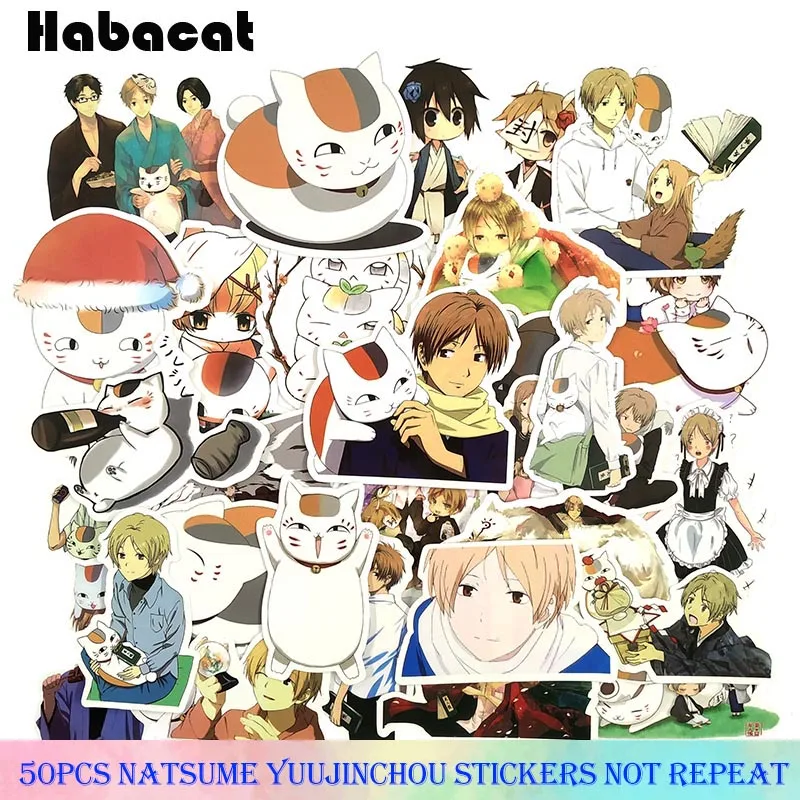 50 шт./упак. аниме Natsume мультфильм Водонепроницаемый наклейки для Kiads мотоцикл самокаты велосипеды ноутбука наклейки