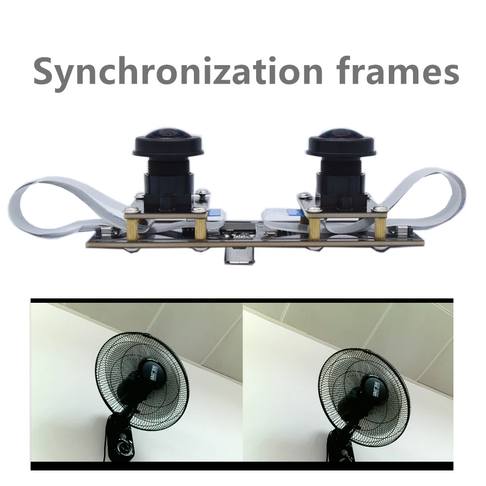 HD 1080P Fisheye Wide-angle Flexible Synchronization Stereo Webcam Dual Lens 30FPS USB Camera Module 3D Video VR Virtual Reality benq dvy21 web camera medium small meeting room 1080p fix glass lens h87° v 55° d88° viewing angles 1080p 30fps echo cancellation 0 5 lux low