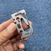 

High Quaity Keychain EDC Multi-function Saber Card, Maintenance Tool Card, Keychain, Bottle Opener, Wrench, Outdoor Tool