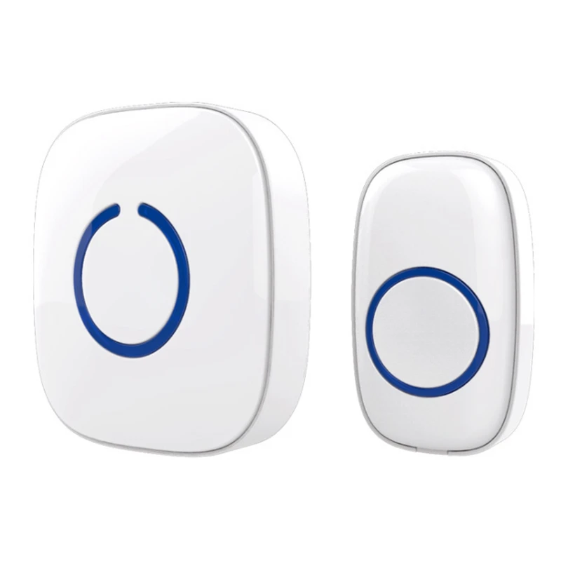 

433MHZ 52 Songs Wireless Door Bell Set Remote Wireless Doorbell Receiver Rainwater Infiltration-Proof, EU Plug