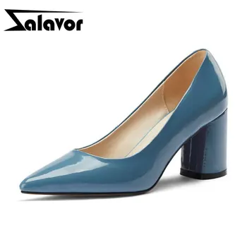 

ZALAVOR Size 31-43 Women Real Leather Spring Pumps Party Wedding Outdoor Fashion High Heel Shoes Women High Quality Pumps