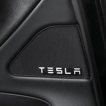 

Car Styling for Tesla Model 3 Model S X Y Aluminum Alloy Audio Modified Garnish Decorative Logo Stickers Individual Decoration