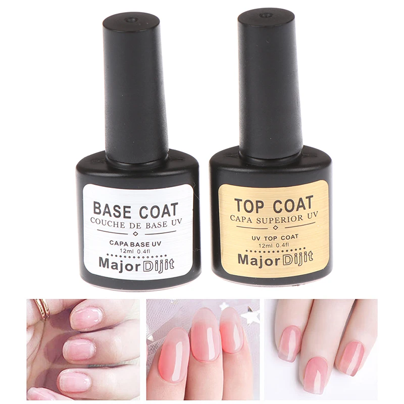 12ml Nail Art Gel Polish DIY Tips Soak off Base Foundation Steel Top Coat No Sticky Layer Non-cleansing Topcoat | Красота и здоровье