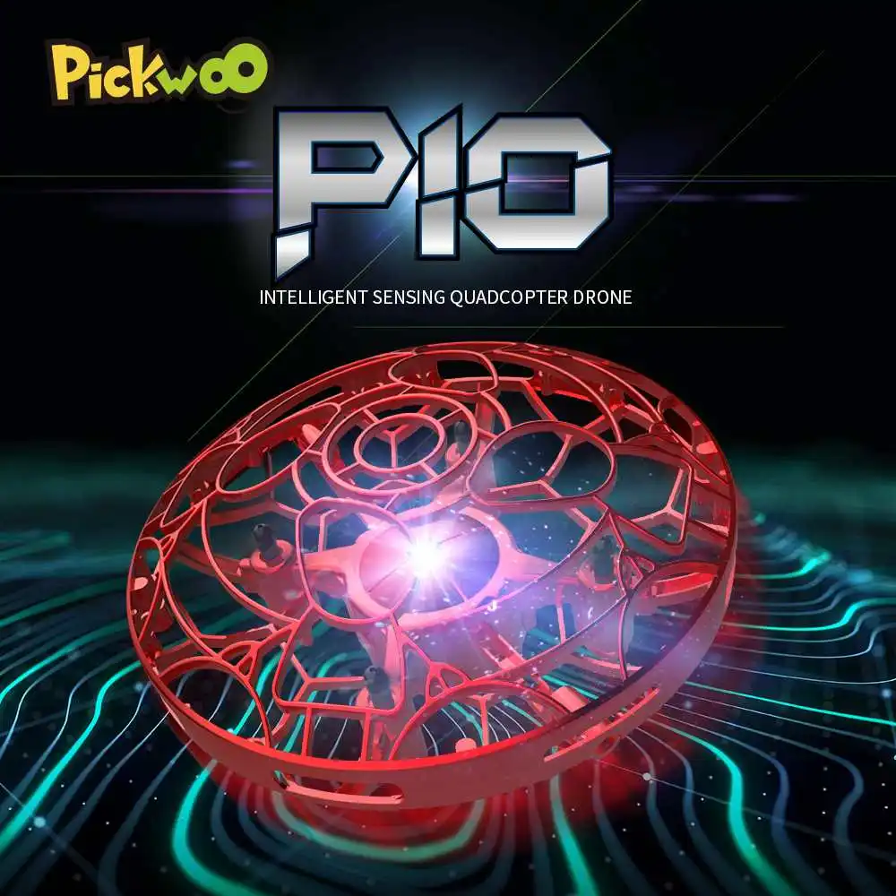 Pickwoo Атлетическая антистрессовая ручная мини Летающая игрушка ротатор Дрон светодиодный Спиннер для пальцев вращающийся Детский Рождественский подарок RC Helicopt