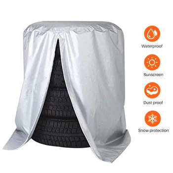 

1pcs Car Tire Cover 4 wheels Spare Tire Covers Wheel Cap Storage Bag Polyester Tire Cover Case Spare Wheel Protector For SUV Car