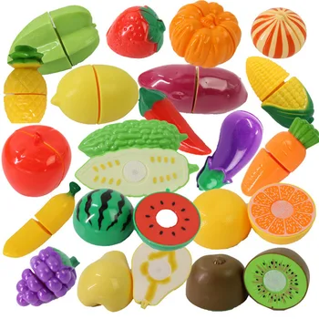 

Children's Pretend Play Toys Kitchen Cooking Toys Suit Early Education Toys Play House Toys Cut Fruit Vegetables Gift for Kids