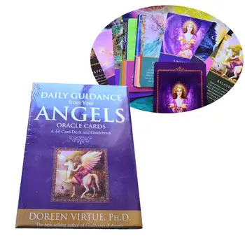 

44Pcs Cards Tarot Cards For Daily Guidance Angel Oracle For Teens Fun Table Cards Game Lovers Beginners