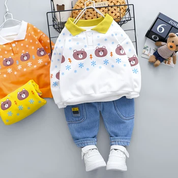 

Boys Outfits Baby Boy Clothes for Kids Clothing Children Kid Suits Girl Clothing Thick Warm Cartoon Toddler Child Casual Suit