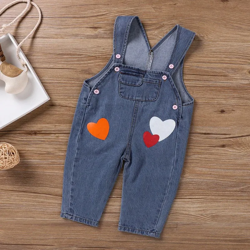 

Baby Jumpsuit Girl Boy Camouflage Heart Print Jumpsuit Sleeveless Strap Infant Boys Casual Denim Romper Bodysuit Outfits