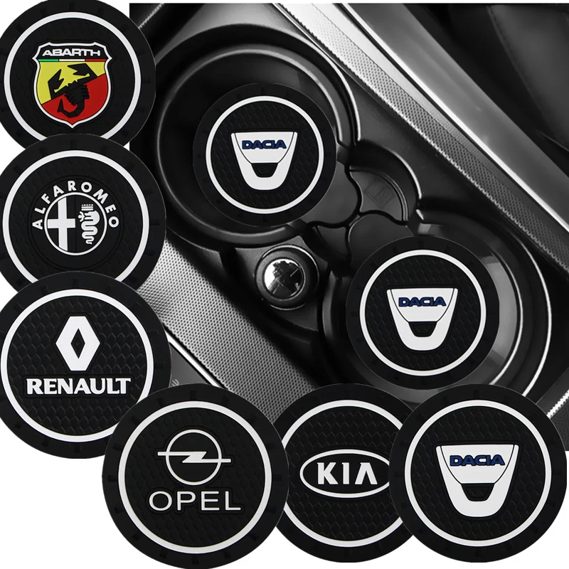 Автомобильный нескользящий коврик подстаканник для бутылки Volkswagen VW CC T ROC Golf 4 5 6 7