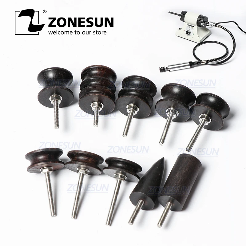 ZONESUN PJ MT1 инструмент для полировки кожи машина эбеновое дерево полировка краев
