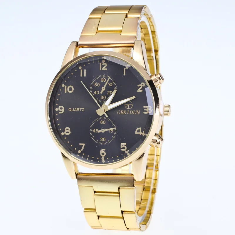 

Men's Gold-Tone Stylish Fashion Eyes Quartz Watch Metal Watch Strap Business Watch Non-Mechanical Men's Watch
