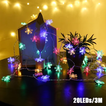 

Tree Hanging LED String Lights Home Christmas Decor Bedroom Indoor Outdoor Holiday Battery Operated Waterproof Wall Fairy Party