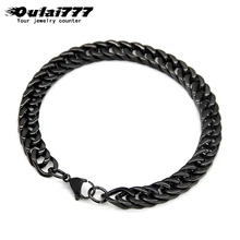Oulai777 мужские браслеты из нержавеющей стали, подарки для мальчика, кубинская цепочка на руку, персонализированные мужские аксессуары, модные ювелирные изделия