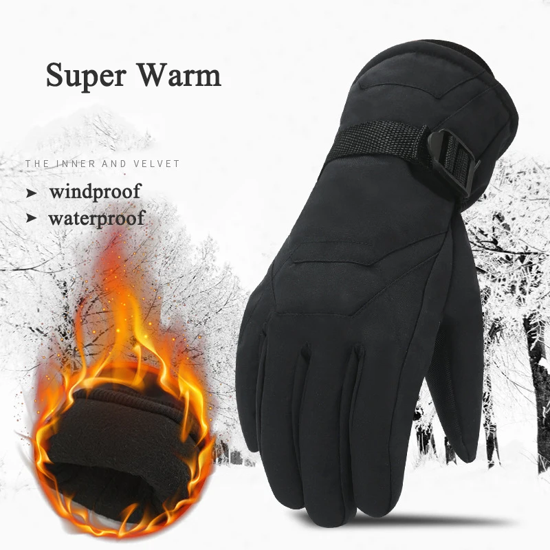 Мужские Водонепроницаемые зимние перчатки унисекс с защитой от холода теплые