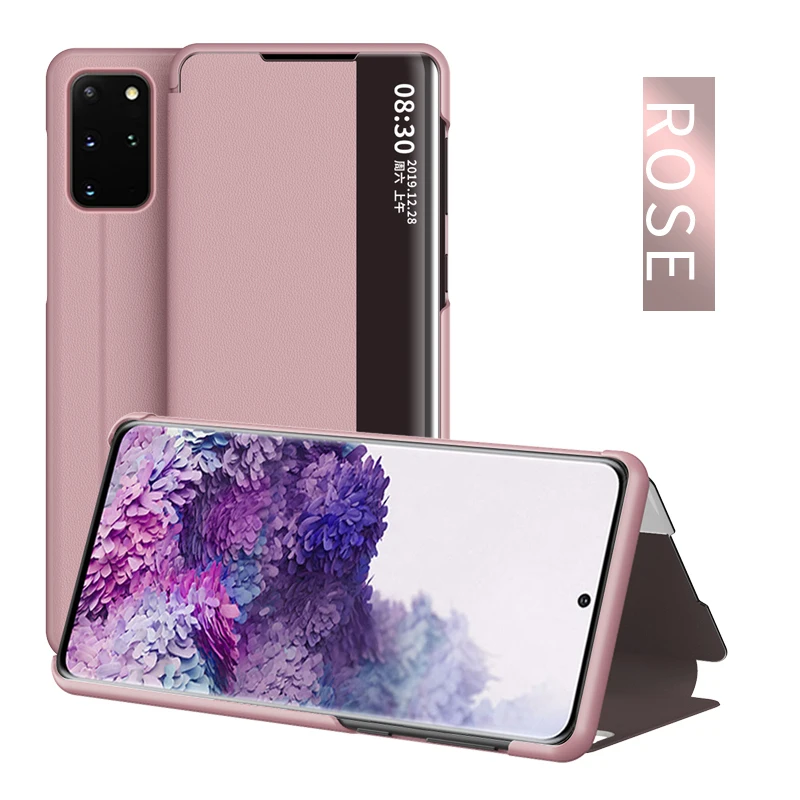 Smart View Flip Case For Samsung Galaxy A50 A51 A71 A70 Note 10 9 8 S20 Ultra FE S10 Lite S9 S8 S7 Edge J4 J6 Plus A6 2018 Cover silicone case for samsung Cases For Samsung