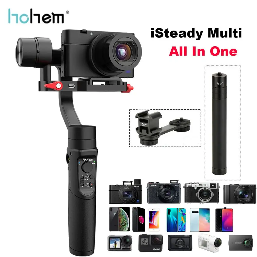 

Hohem iSteady Multi 3 Axis Handheld Gimbal Stabilizer for Digital Camera Action Camera Smartphone 600° Pan Rotation Payload 400g